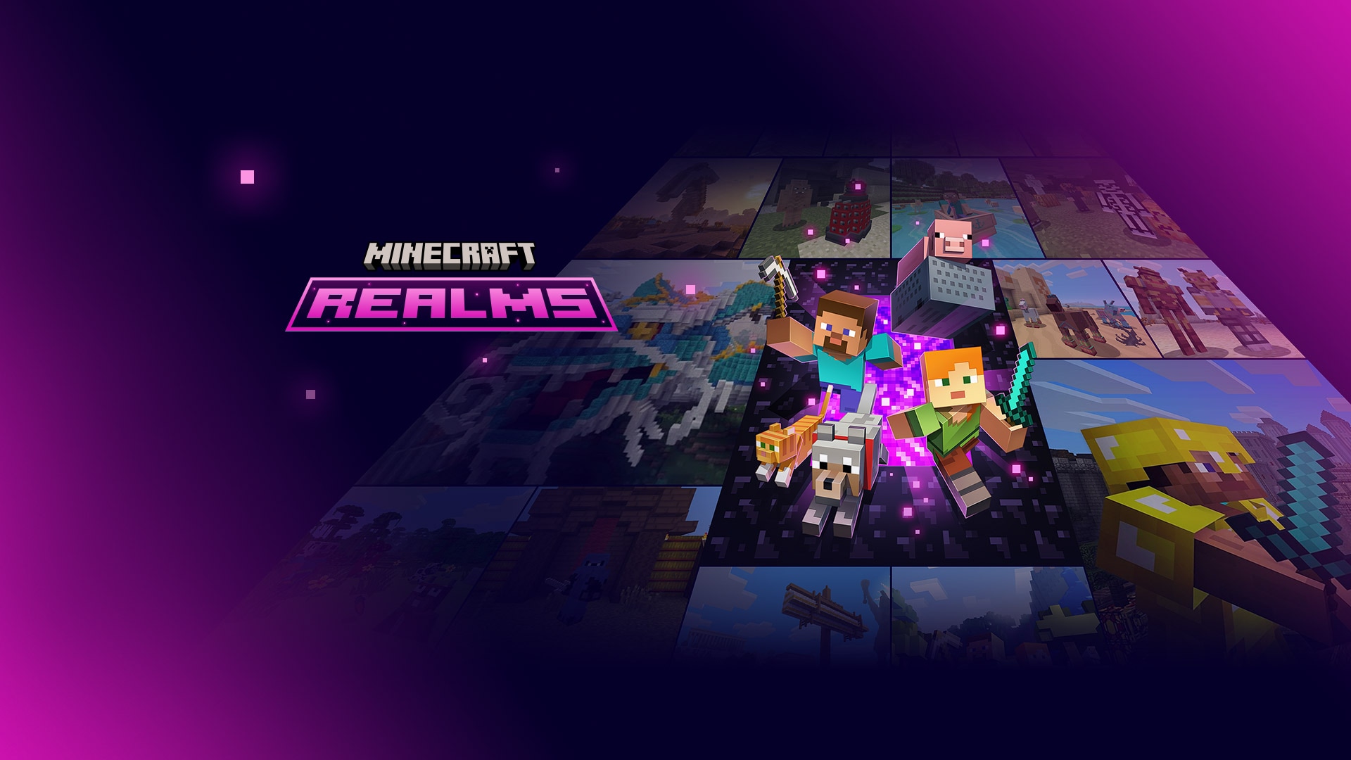 promoción de los servidores de Minecraft Realms